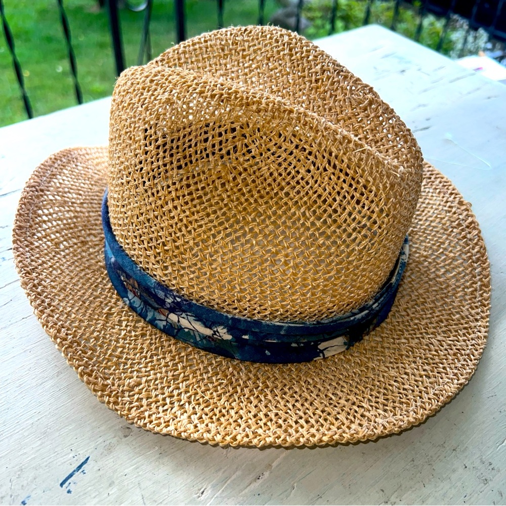 Bollman Men's Vtg Straw Golf Hat Tan With Hat Band Sz M Lightweight U S.A.